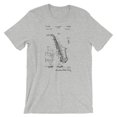 thumbnail image 1 of Mighty Circus Saxophone Patent T-Shirt - Gray, Small, 1 of 2