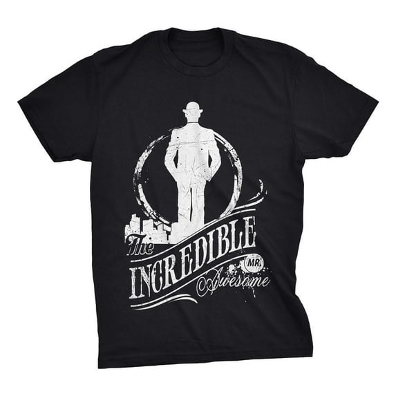 Mighty Circus The Incredible Mr. Awesome T-Shirt - Black, Double Extra Large
