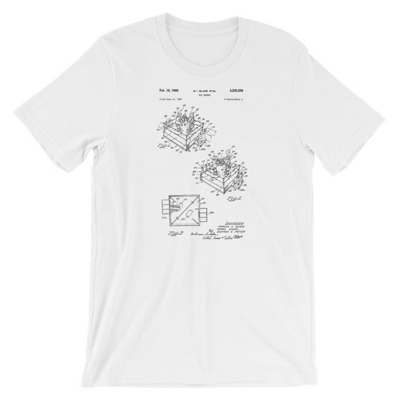 Mighty Circus Toy Boxers Patent T-Shirt - White, Double Extra Large