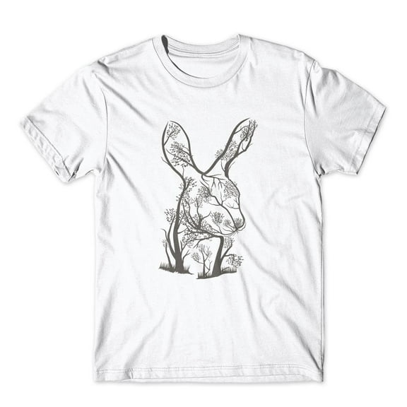 Mighty Circus Wild Trees in Rabit T-Shirt 100% Cotton Premium Tee NEW - White, Small