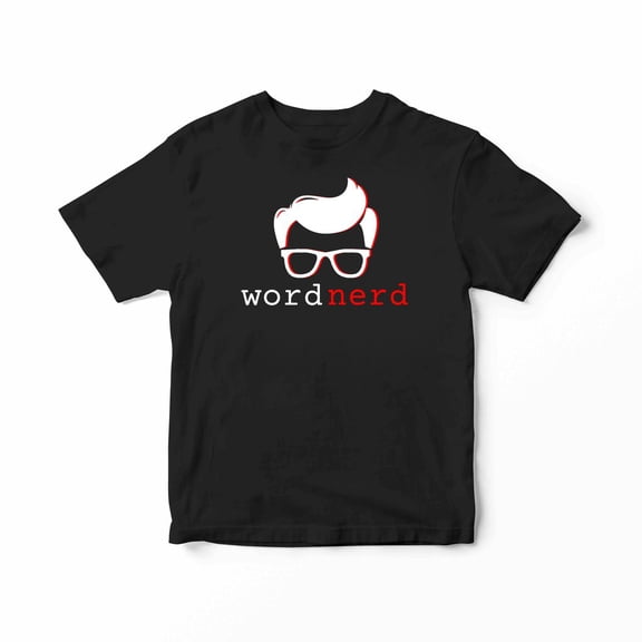 Mighty Circus Word Nerd T-Shirt - Black, Large