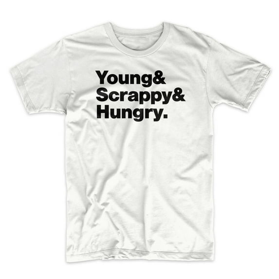 Mighty Circus Young, Scrappy, and Hungry T-Shirt - White, Small