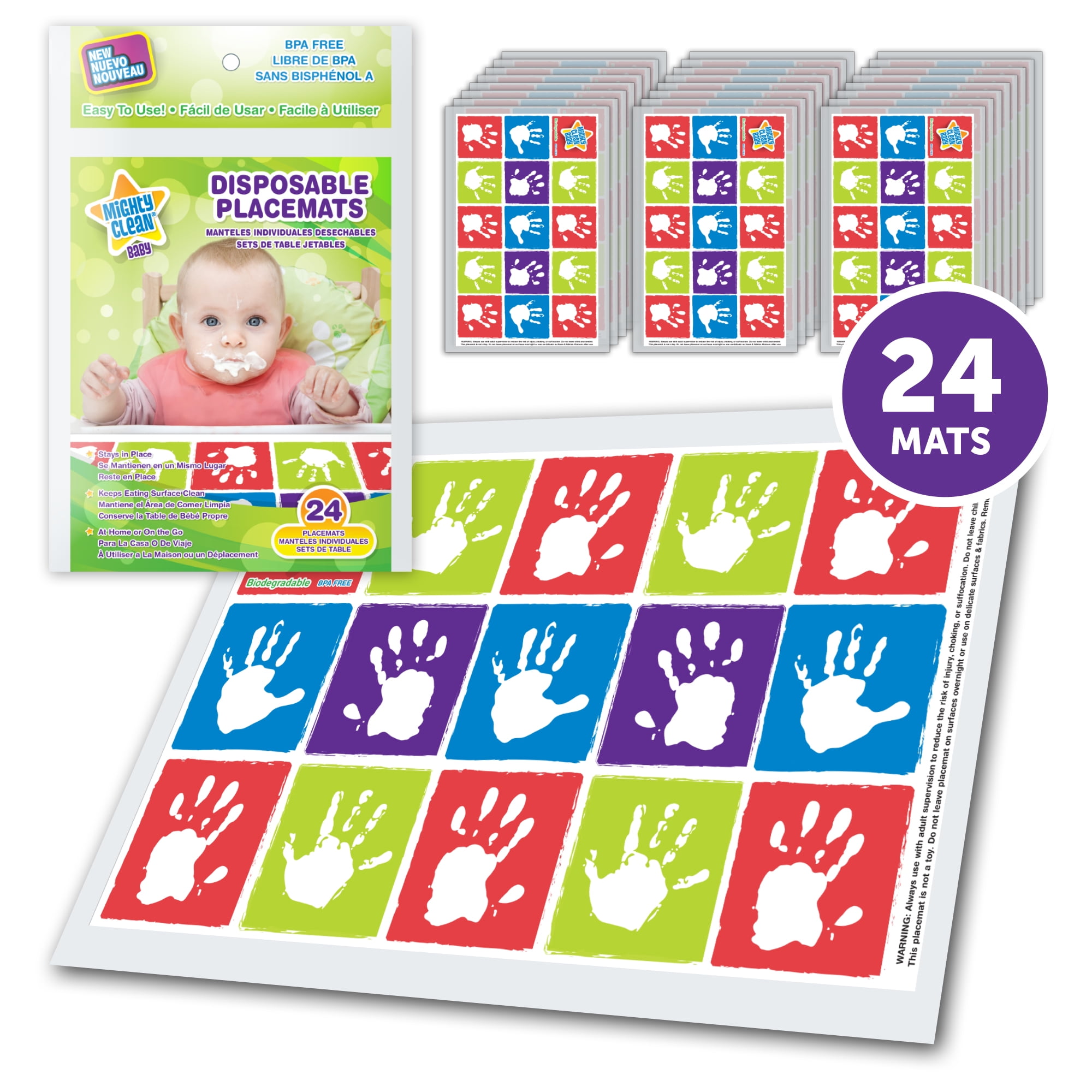 Munchkin WildLove Set De Table Réversible En Silicone Pour Enfants - Ours Polaire - Protection Anti-Désordre Et Fun Sauvage