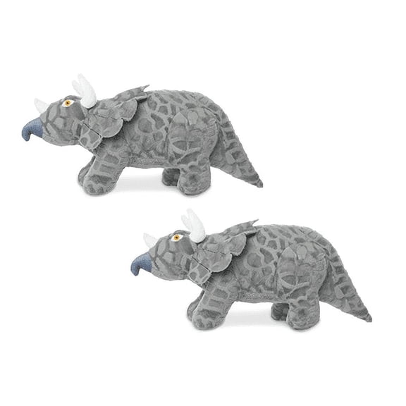 Mighty Dinosaur Triceratops, 2-Pack Dog Toys