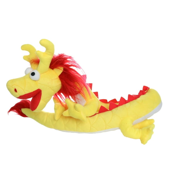 Mighty Dragon Yellow Durable Plush Squeaky Dog Toy