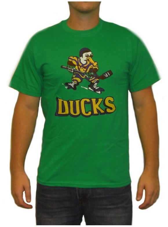 Mighty Ducks Movie Jersey T-Shirt Logo Costume Hockey Player Team 90's Green