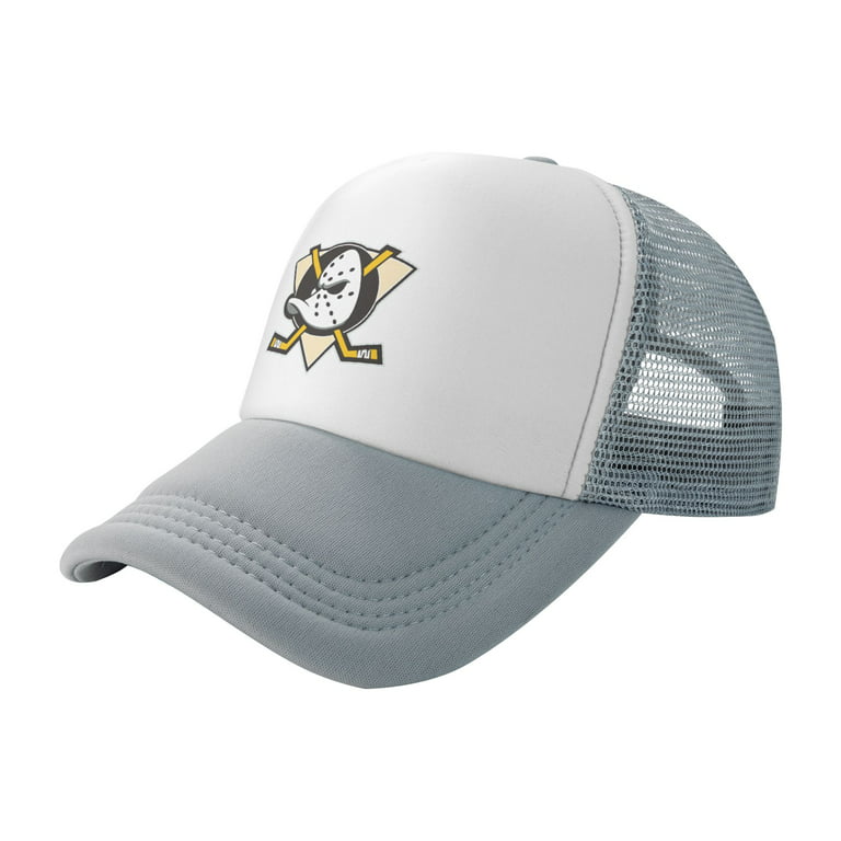 Mighty Ducks Trucker Hats Gray One Size Adjustable Snapback Hat 