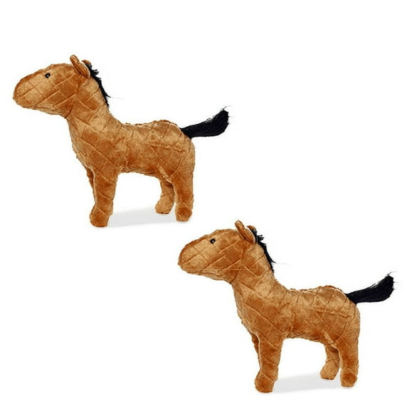 Mighty Farm Horse Durable Plush Squeaky Dog Toy 2-Pack