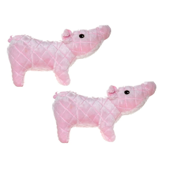 Mighty Farm Piglet Durable Plush Squeaky Dog Toy 2-Pack