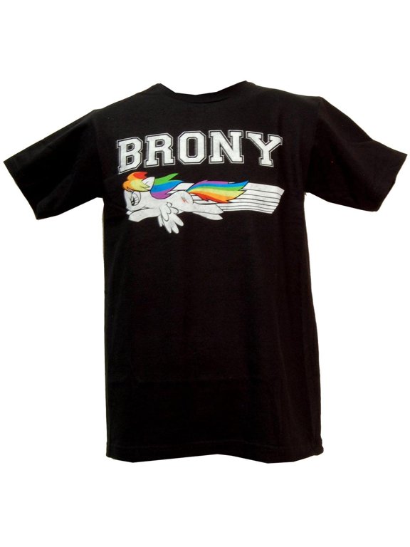 Mighty Fine Brony Swoosh Color Men's T-Shirt: Black Small Male