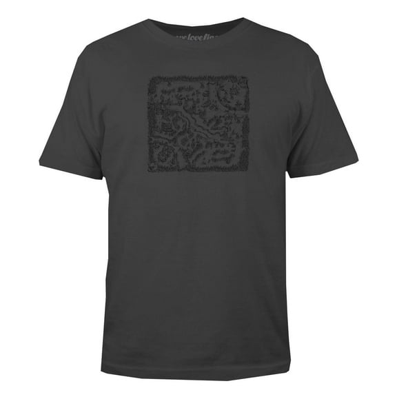 Mighty Fine DOTA 2 Battlefield Logo Men's CharcoalTee X-Large with Digital Unlock Code Male