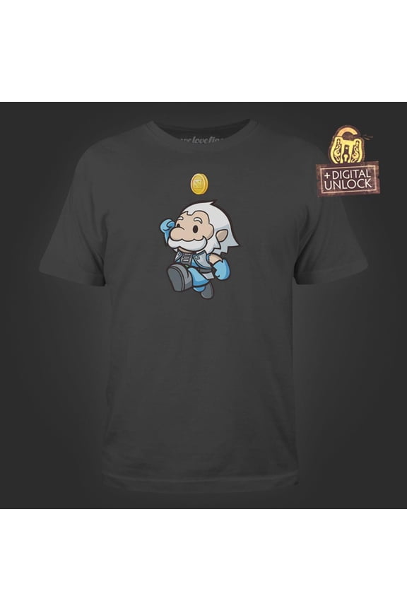 Mighty Fine DOTA 2 Heavenly Jump Men's Charcoal Tee Small with Digital Unlock Code Male