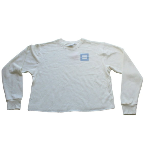 Mighty Fine Equality Now Women's Cropped White Sweatshirt (2XL)