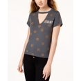 thumbnail image 1 of Mighty Fine Juniors Feeling Salty Graphic Print Choker T-Shirt Charcoal L, 1 of 2