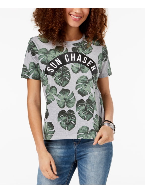 Juniors Sun Chaser Graphic Print T-Shirt Heather L