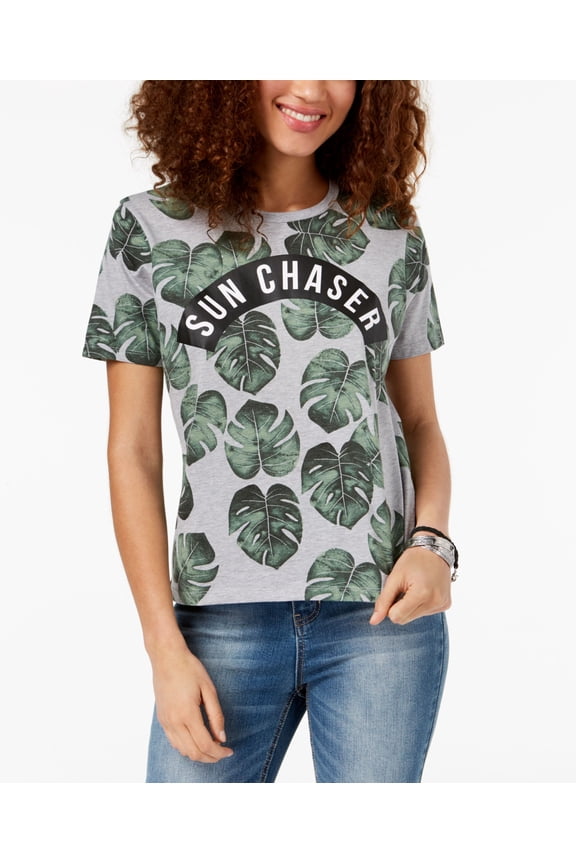 Juniors Sun Chaser Graphic Print T-Shirt Heather L
