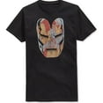 thumbnail image 1 of Mighty Fine Mens Iron Man Face Graphic T-Shirt, Black, Small, 1 of 1