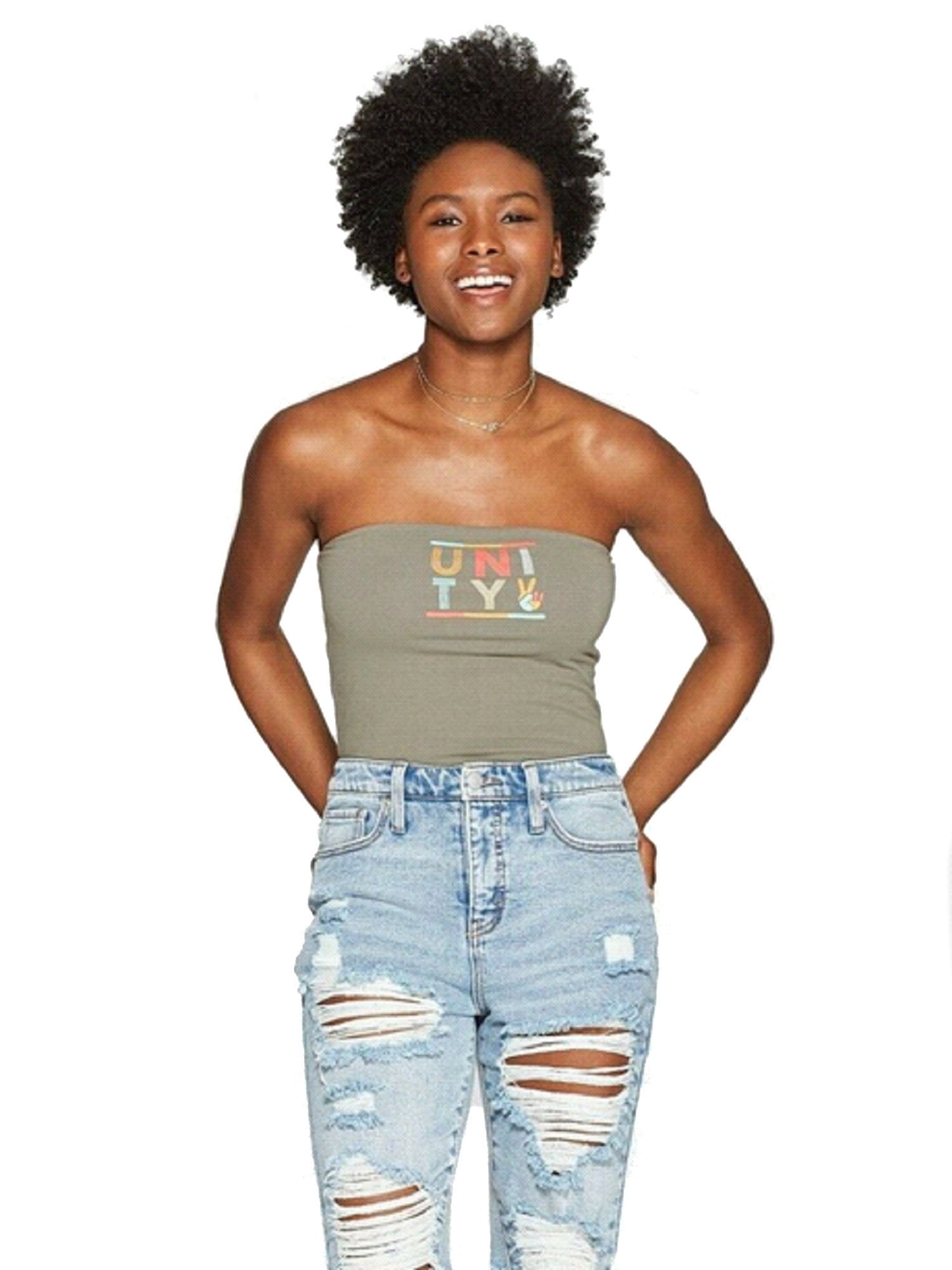 graphic bandeau top