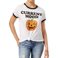 thumbnail image 1 of Mighty Fine Womens Current Mood Graphic T-Shirt, White, Juniors, X-Large, 1 of 1