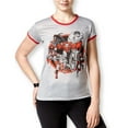 thumbnail image 1 of Mighty Fine Womens Marvel The Avengers Contrast Graphic T-Shirt, Grey, Juniors, X-Small, 1 of 1