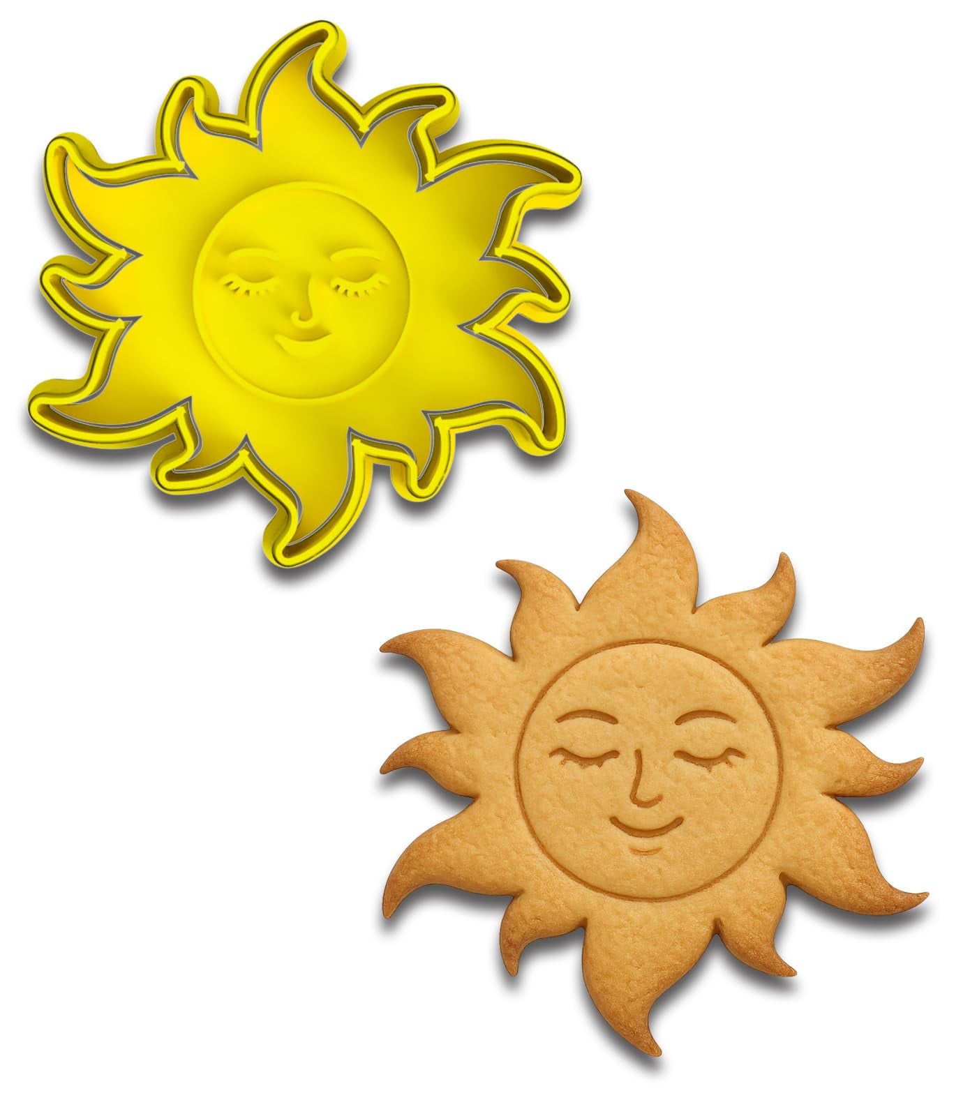 Mighty Gadget Celestial Sun Cookie Cutter & Stamp Set - 4x3.95 Inches ...