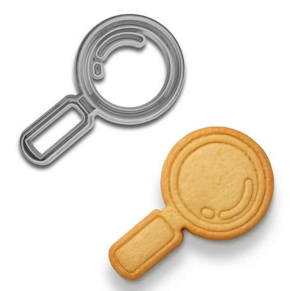 Mighty Gadget Detective Magnifying Glass Cookie Cutter - 4.25x2.33 Inches, Mystery & Investigation Baking Fun