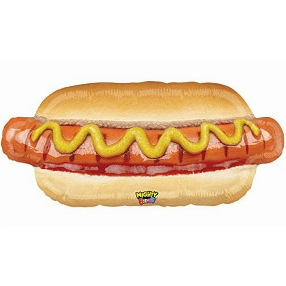 Mighty Hot Dog Balloon, Large 34" Photographic Helium Shape Balloon
