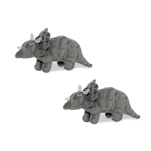 Mighty Jr Dinosaur Triceratops, 2-Pack Dog Toys
