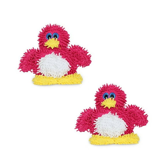 Mighty Jr Microfiber Ball Penguin Durable Plush Squeaky Dog Toy, 2 Pack