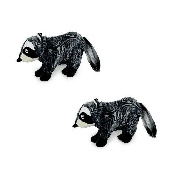 Mighty Jr Nature Raccoon Durable Plush Squeaky Dog Toy, 2 pack