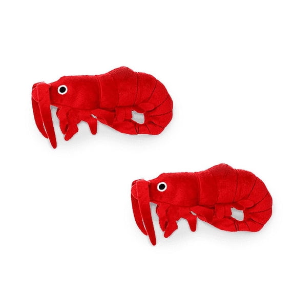 Mighty Jr Ocean Prawn Durable Plush Squeaky Dog Toy, 2 Pack
