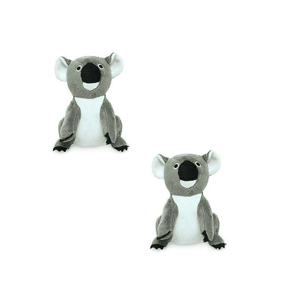 Mighty Jr Safari Koala Durable Plush Squeaky Dog Toy, 2 Pack