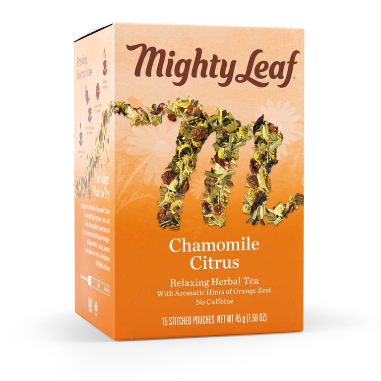 Mighty Leaf Tea, Chamomile Citrus Herbal Tea Bags, 15ct - Walmart.com