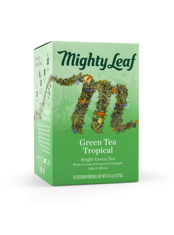 Mighty Leaf Tea Green Tea Tropical, Green Tea, 15 Tea Bags