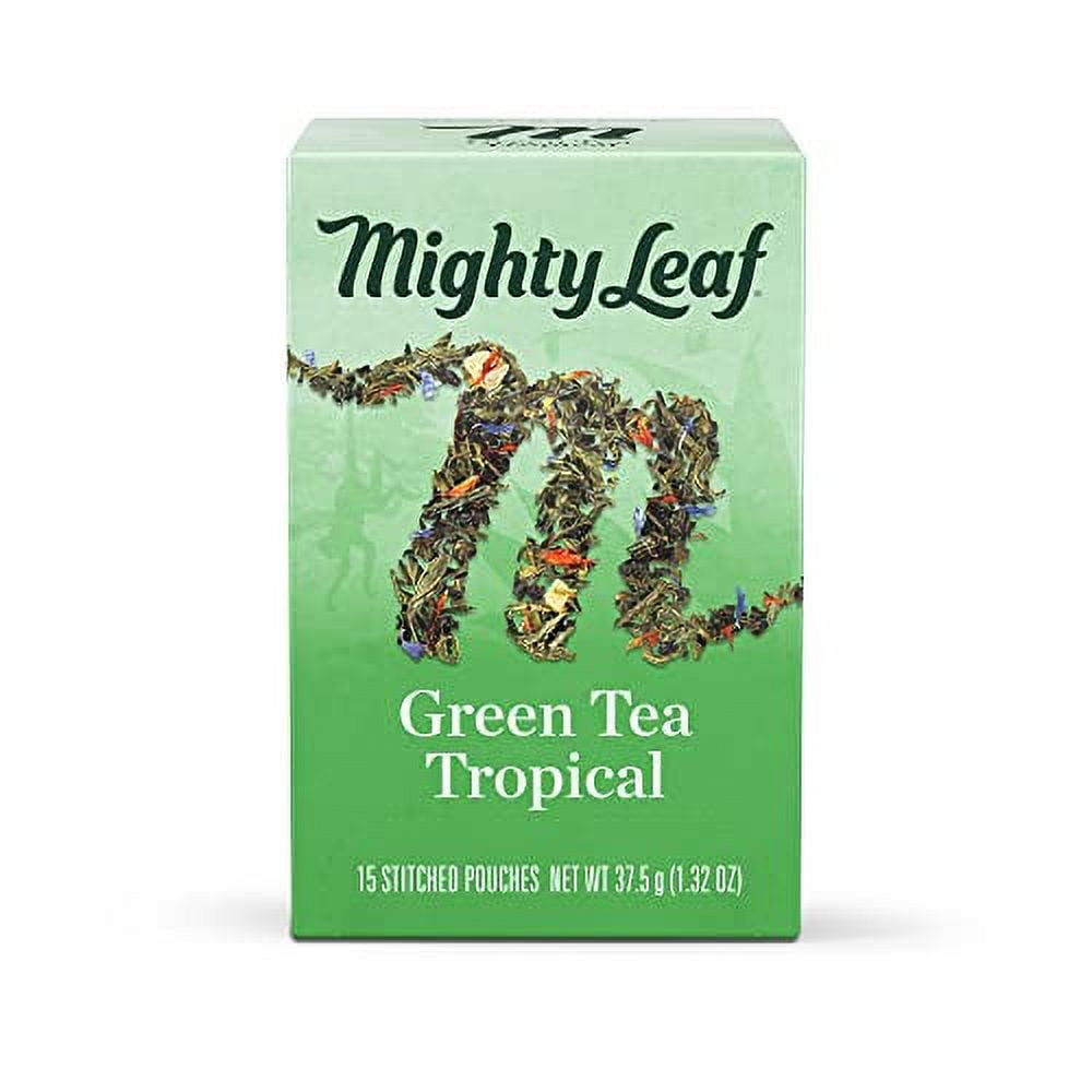 Mighty Leaf Tea, Green Whole Leaf Tea Bags Green Tea Tropical Light