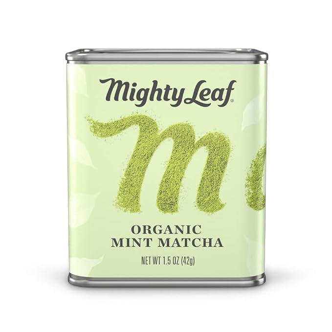 Mighty Leaf Tea, Organic Mint Matcha Green Tea Powder, 1.5 Ounce Tin, Japanese Matcha with Mint Powder, Unsweetened