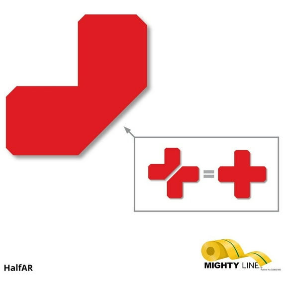 Mighty Line 2" Red Half Angle - Pack of 100