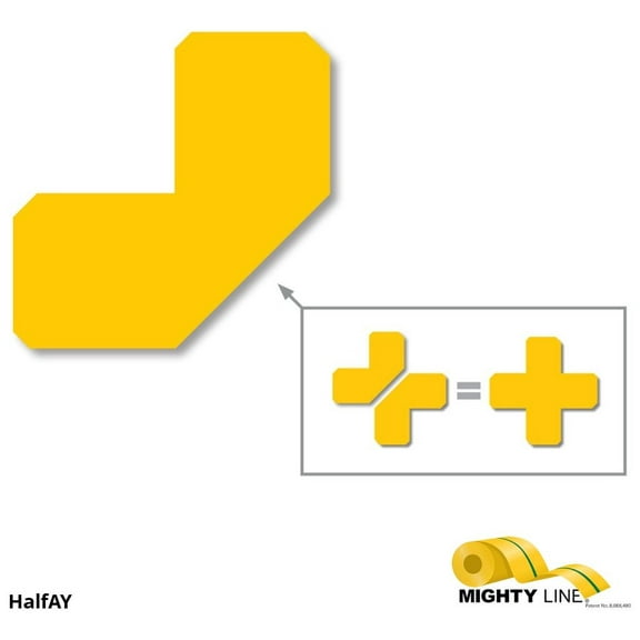 Mighty Line 2" Yellow Half Angle - Pack of 100