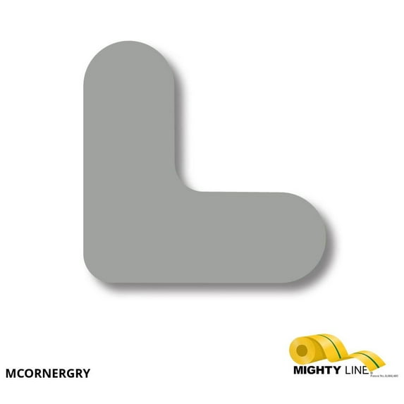 Mighty Line 3/4" Wide Solid Gray Mini Corner Pack of 108