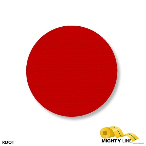 Mighty Line 3.5" RED Solid DOT - Stand. Size - Pack of 100