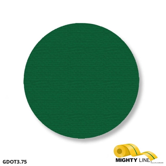 Mighty Line 3.75" GREEN Solid DOT - Pack of 100