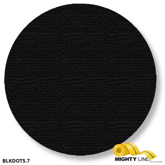 Mighty Line 5.7" BLACK Solid DOT - Pack of 100