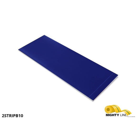Mighty Line, Blue, 2" by 10" Segments, Peel and Stick 10" Strips