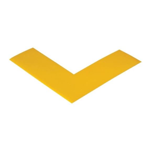 Mighty Line Deluxe Safety Tape Angles, 6"H x 6"W x 2"D, Yellow, Case Of 24