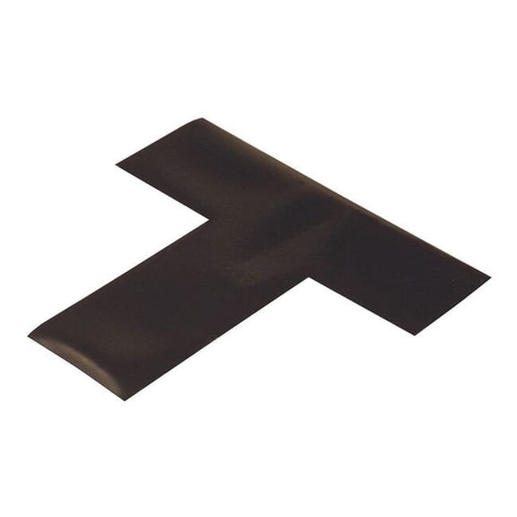 Mighty Line Floor Tape,Black,2 inx6 in,T,PK100 BLKT