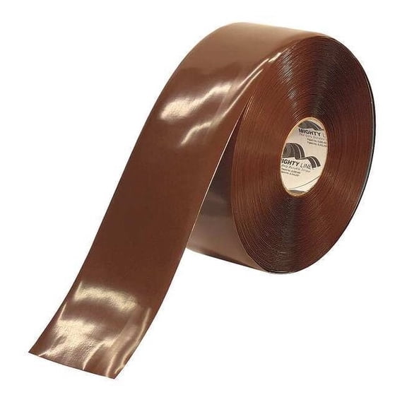 Mighty Line Floor Tape,Brown,4 inx100 ft,Roll 4RBRN