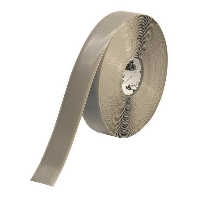 Mighty Line Floor Tape,Gray,2 inx100 ft,Roll 2RGRY