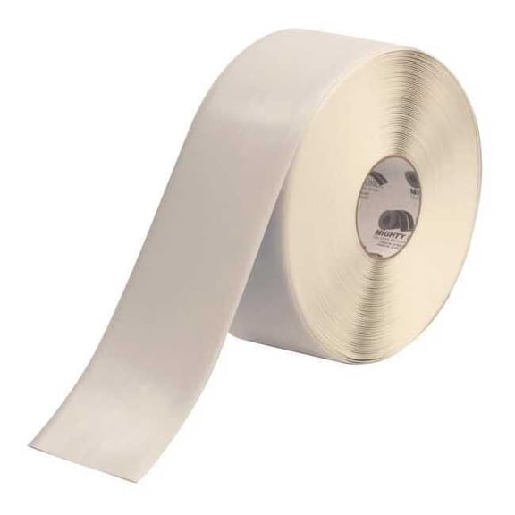 Mighty Line Floor Tape,White,4 inx100 ft,Roll 4RW