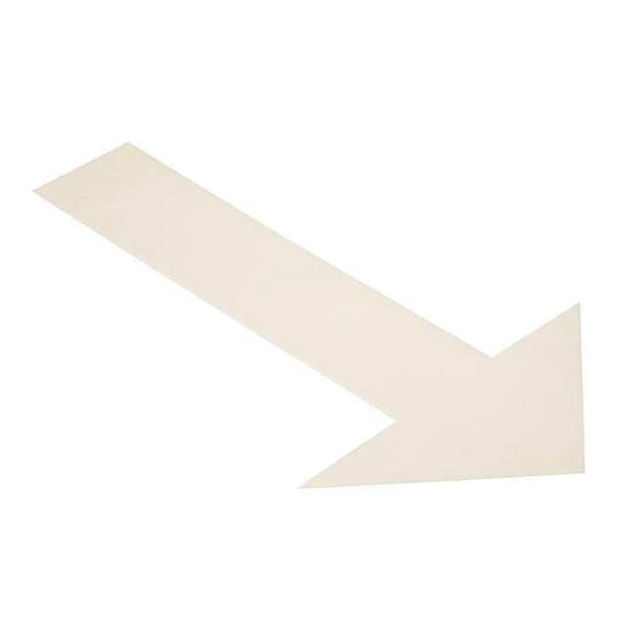 Mighty Line Floor Tape,White,6 inx10 in,Arrow,PK50 ARROW10W