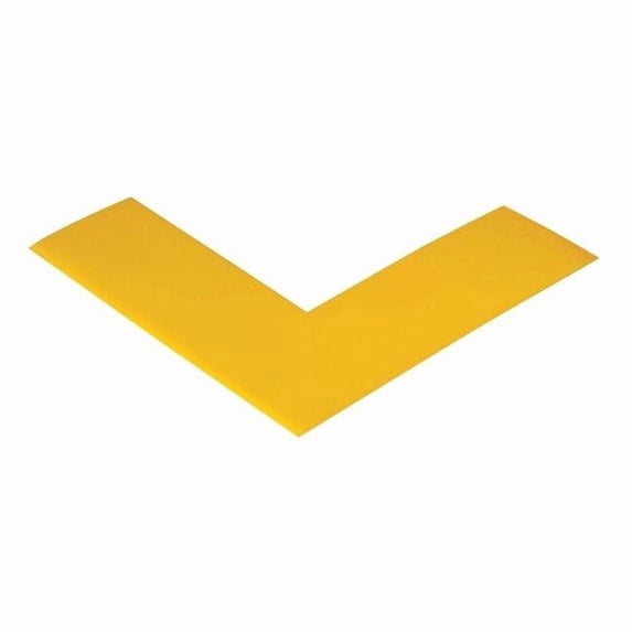 Mighty Line Floor Tape,Yellow,2 inx6 in,L,PK100 ANGLEY